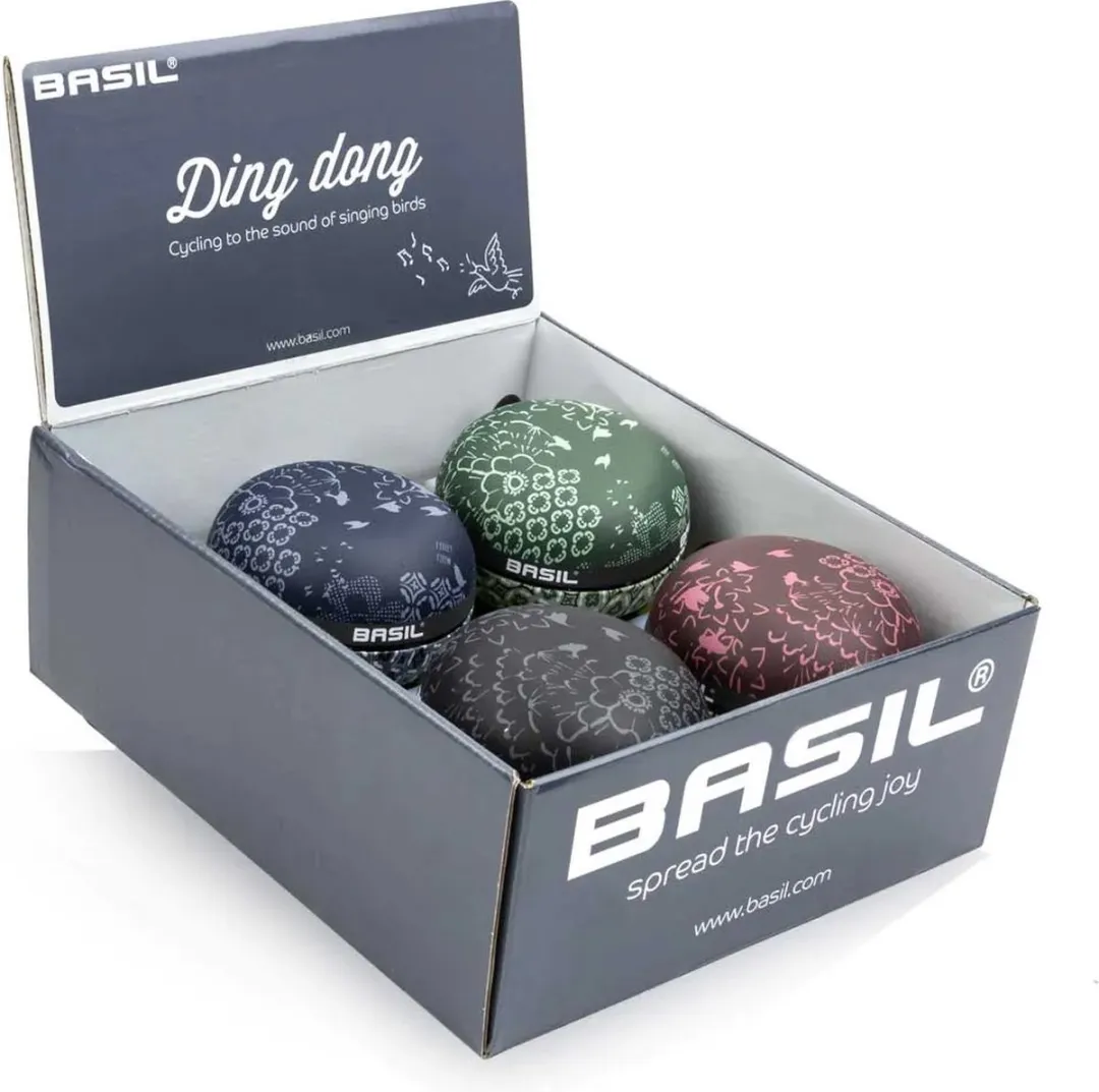 Display met 4 Basil Boheme fietsbellen