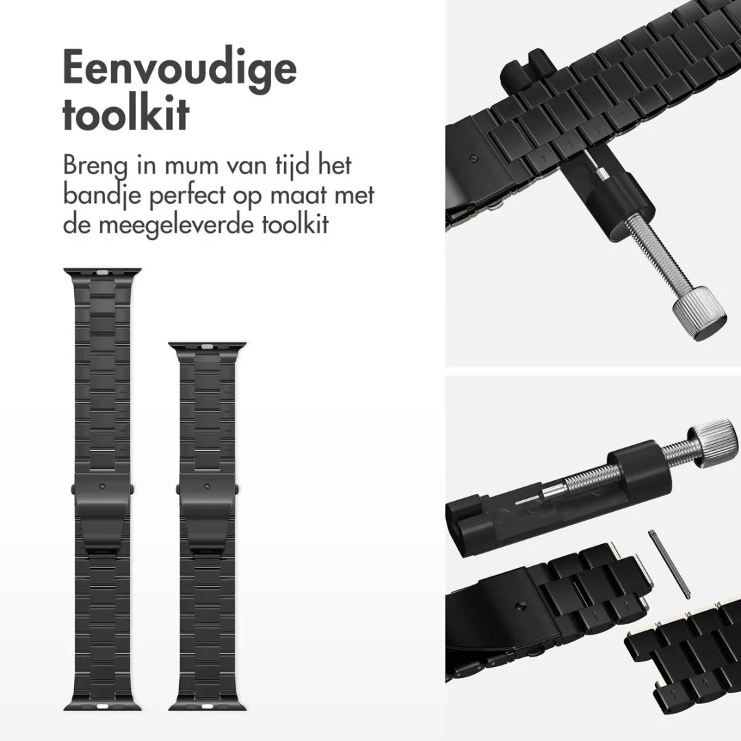 Imoshion Stalen Bandje Apple Watch 44-49mm - Zwart