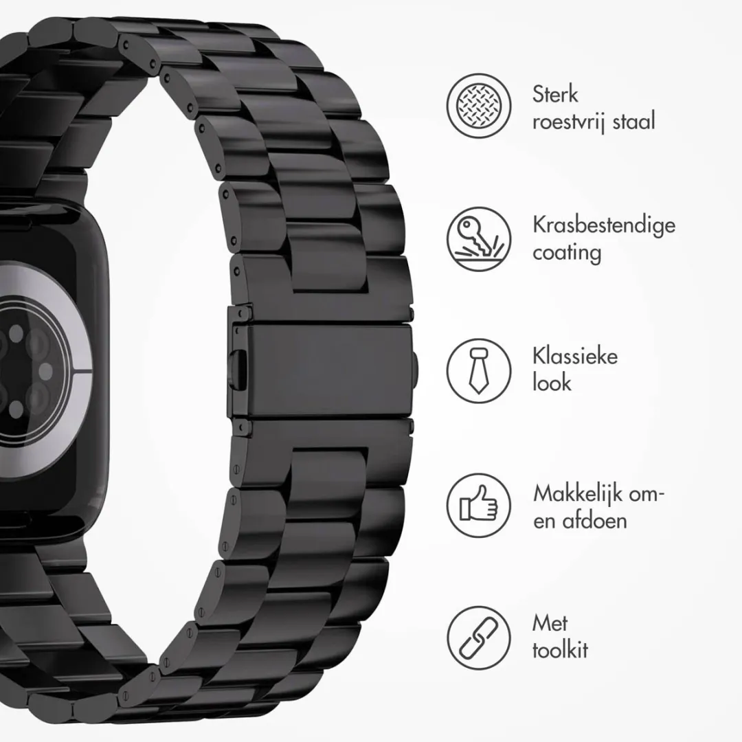 Imoshion Stalen Bandje Apple Watch 44-49mm - Zwart