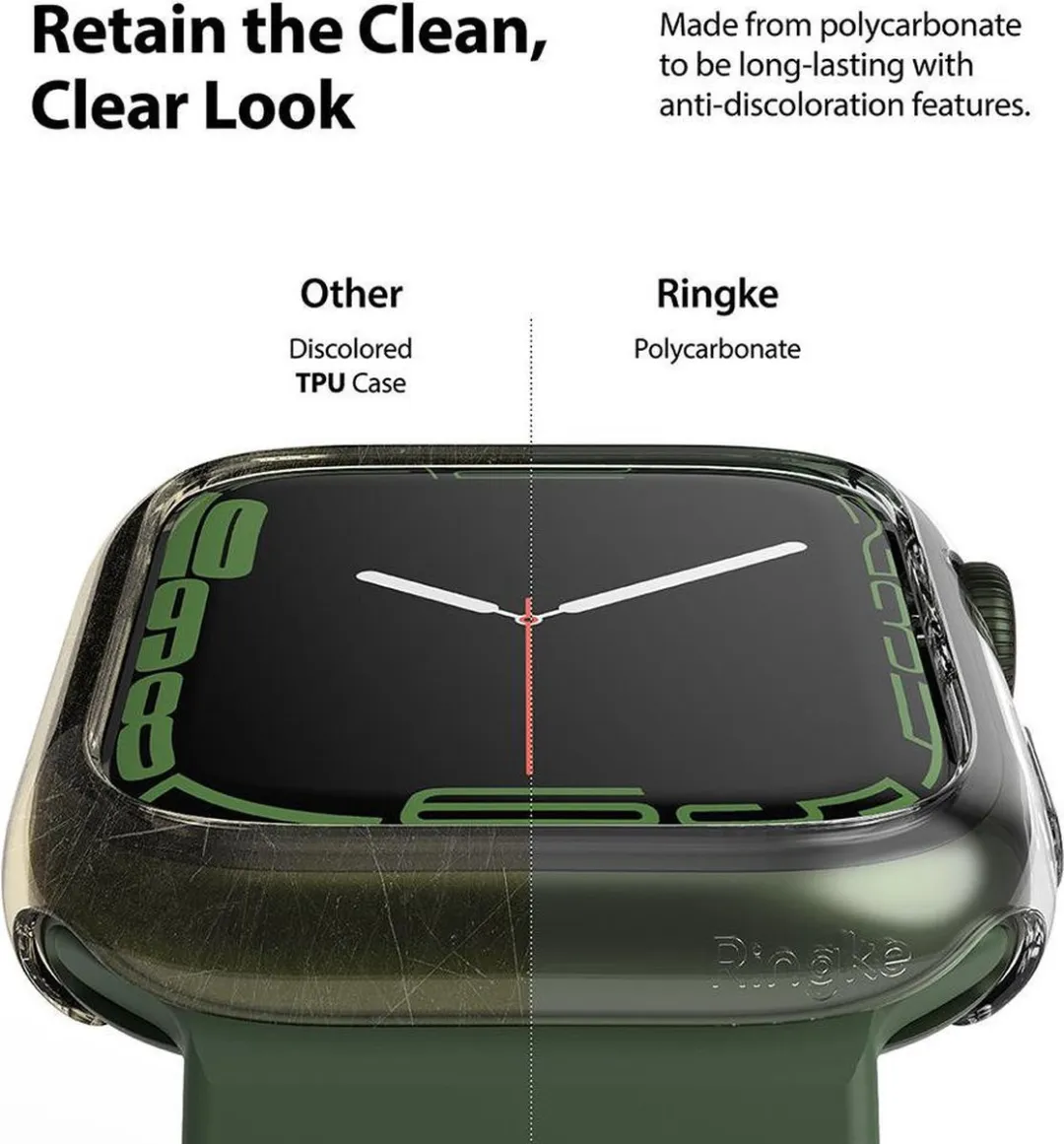Ringke Slim Apple Watch 45mm Hoesje - Matte Black - 2 Stuks
