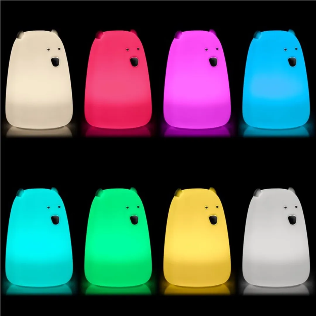 Goobay LED Nachtlampje IJsbeer - Zwart/Wit