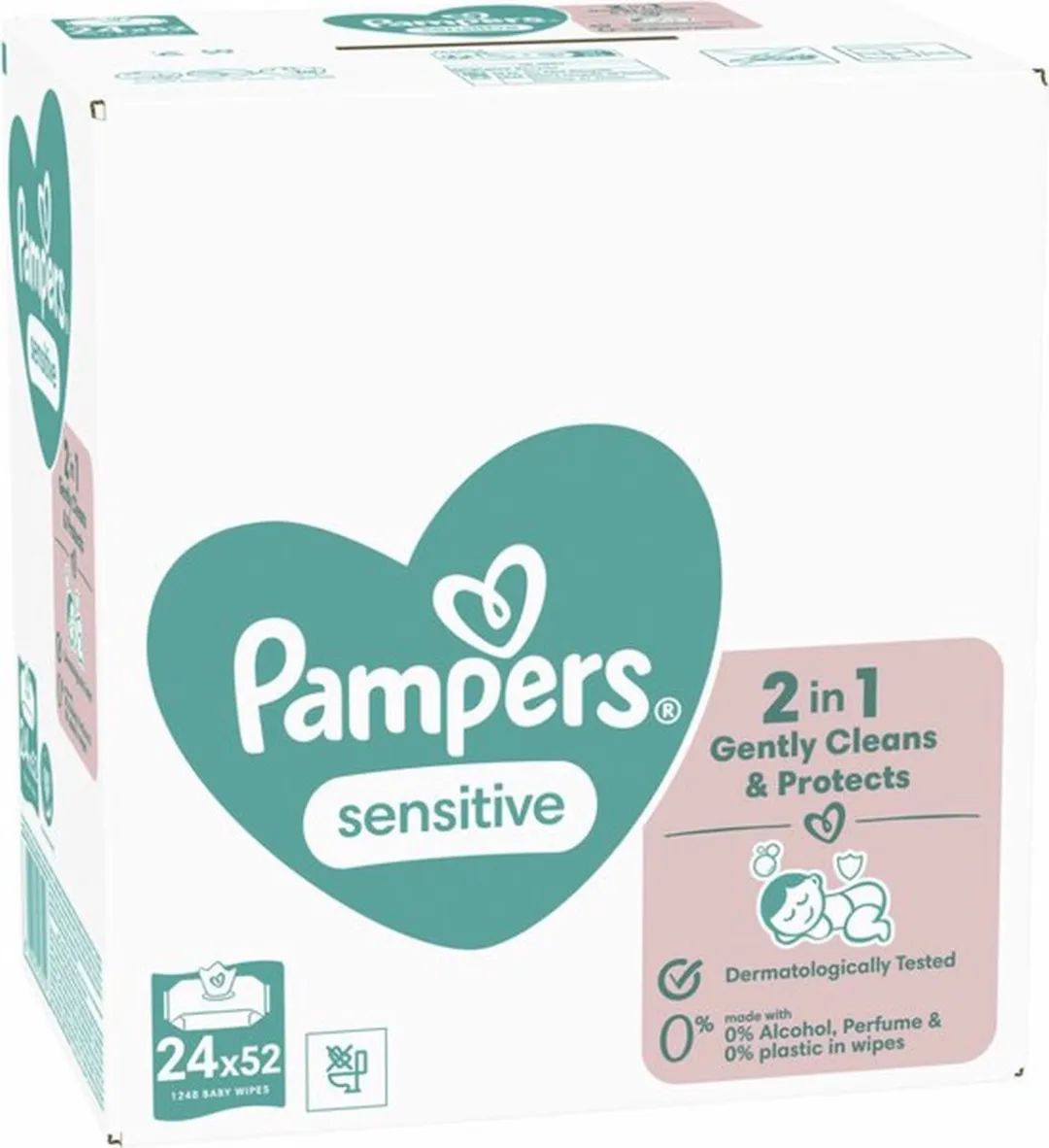 Pampers Sensitive Billendoekjes 2496 Stuks - 0% plastic