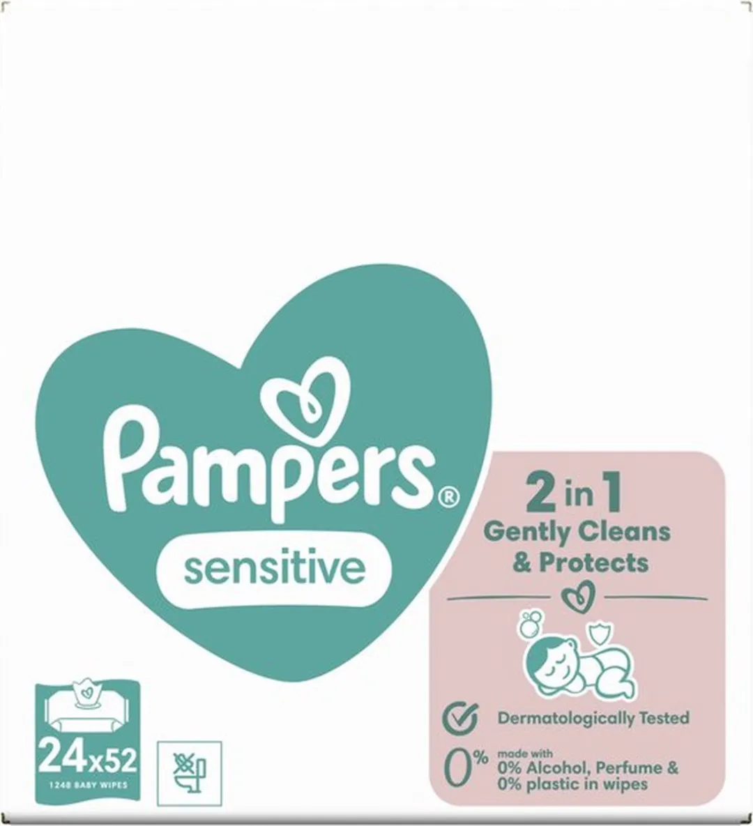 Pampers Sensitive Billendoekjes 2496 Stuks - 0% plastic