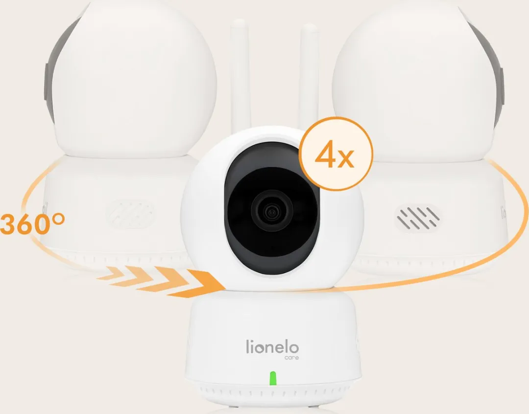Lionelo Babyline 9.1 Babyfoon Full HD 360° - 5 Inch Wit