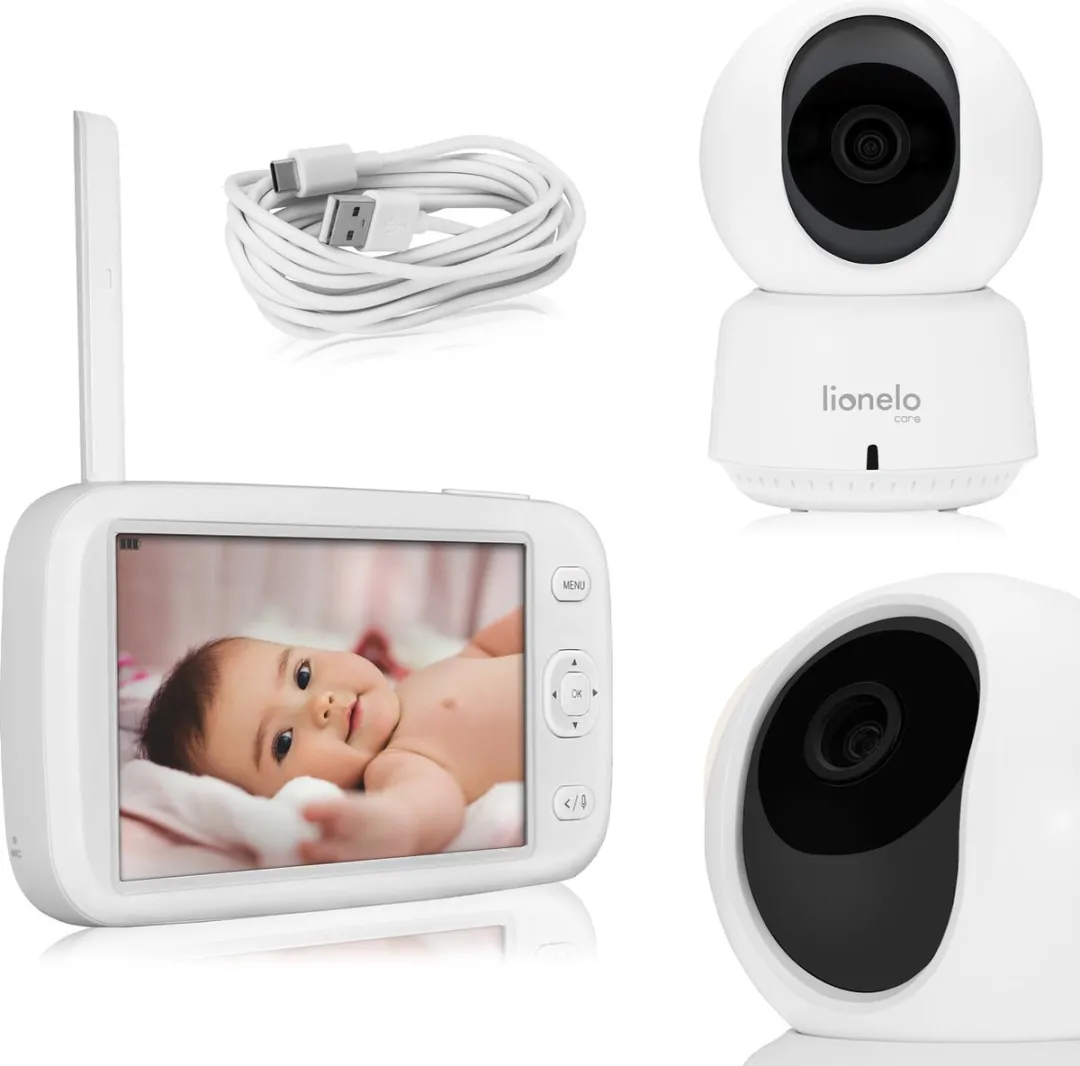 Lionelo Babyline 9.1 Babyfoon Full HD 360° - 5 Inch Wit