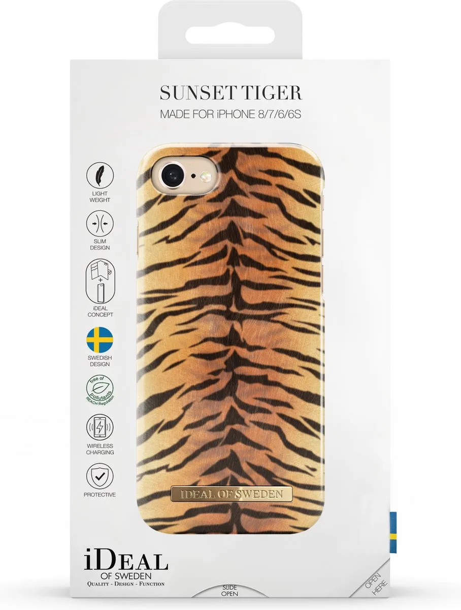 iDeal of Sweden Fashion Case iPhone 8/7/6/6s/SE - Sunset Tiger - Oranje