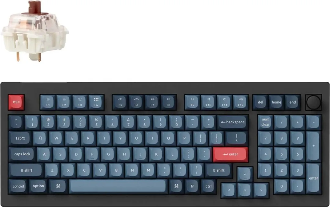 Keychron V5 Max V5M-D3 Toetsenbord - Brown Switch - Carbonzwart