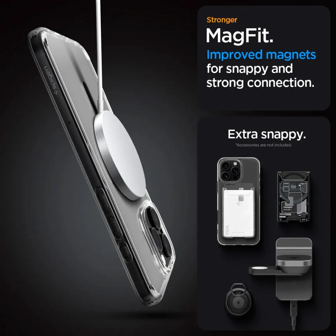 Spigen Ultra Hybrid MagFit ACS07999 Hoesje - iPhone 16 Pro Max - Grijs