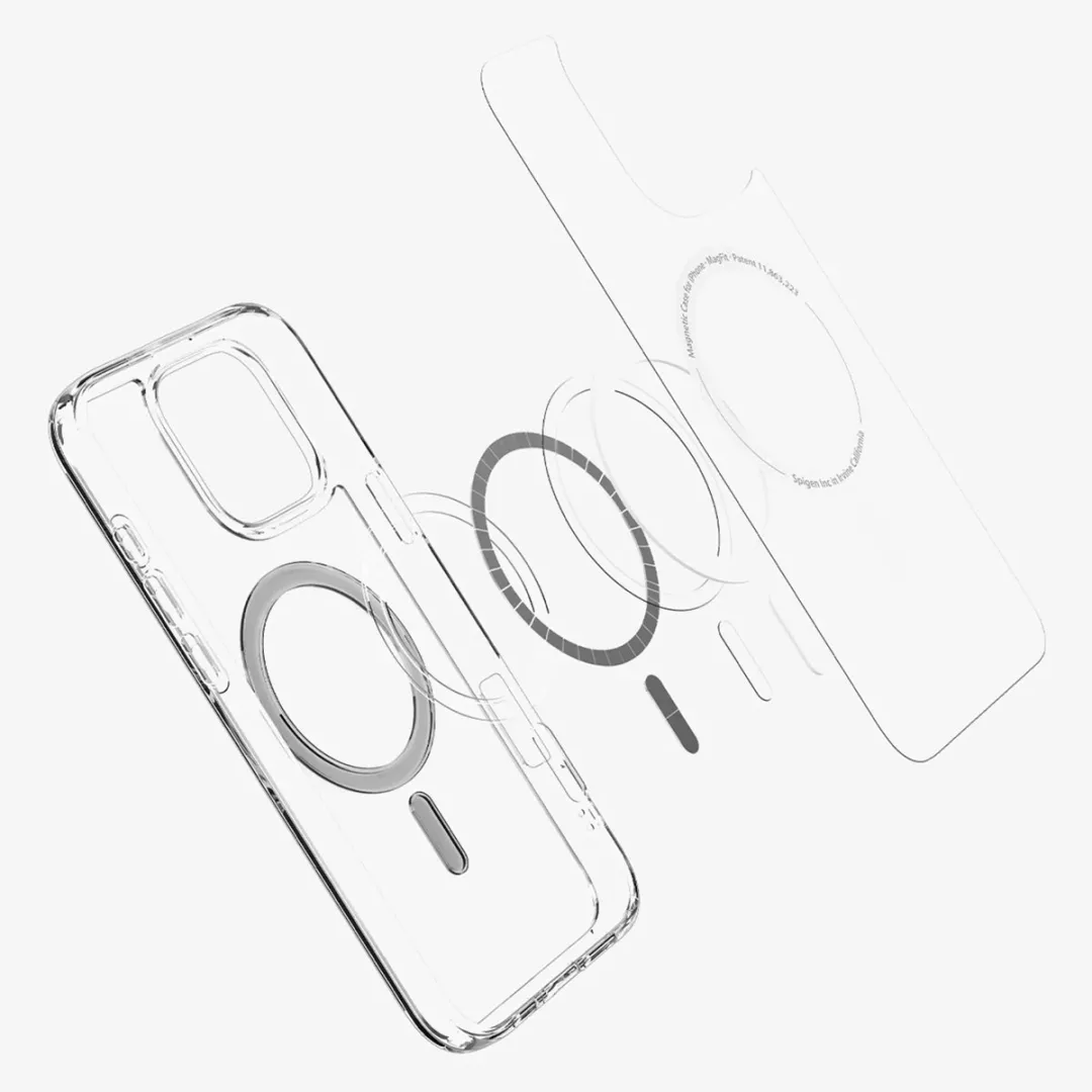 Spigen Ultra Hybrid MagFit ACS07999 Hoesje - iPhone 16 Pro Max - Grijs - afbeelding 6 van 6