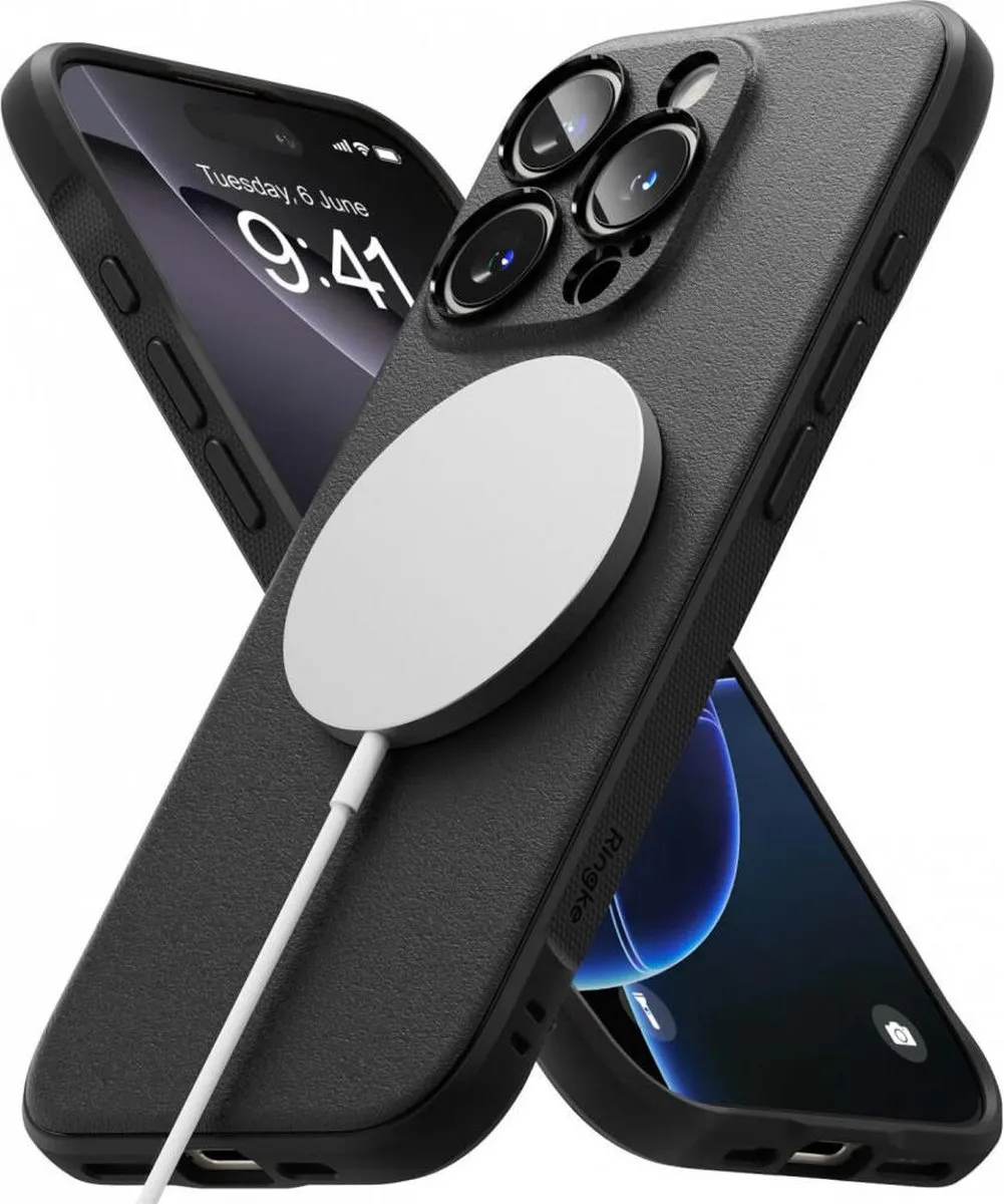 Ringke Onyx Magnetic Hoesje iPhone 16 Pro Max - MagSafe - Zwart