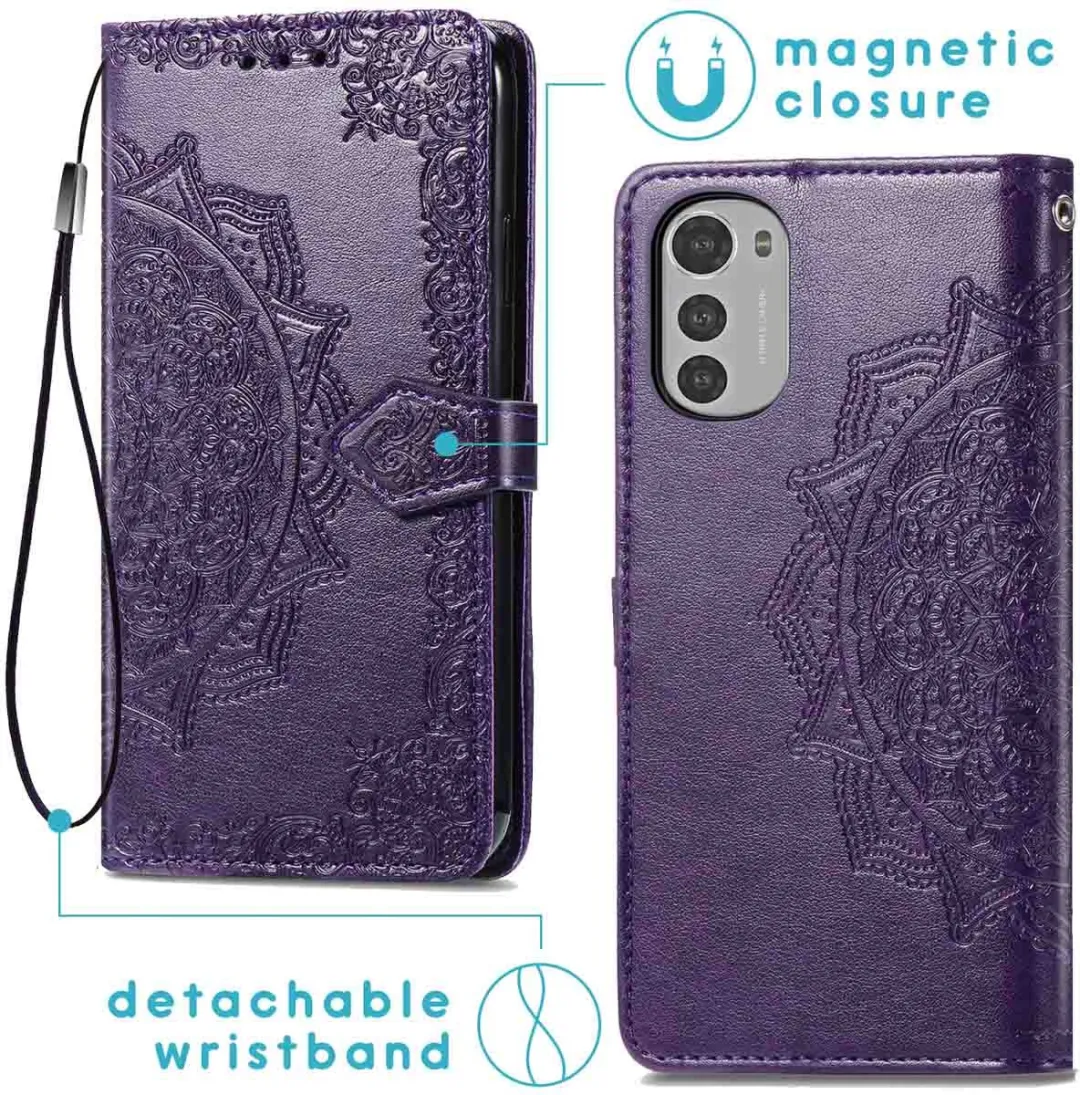 Imoshion Hoesje Motorola Moto E32/E32s - 3 Pasjes - Paars