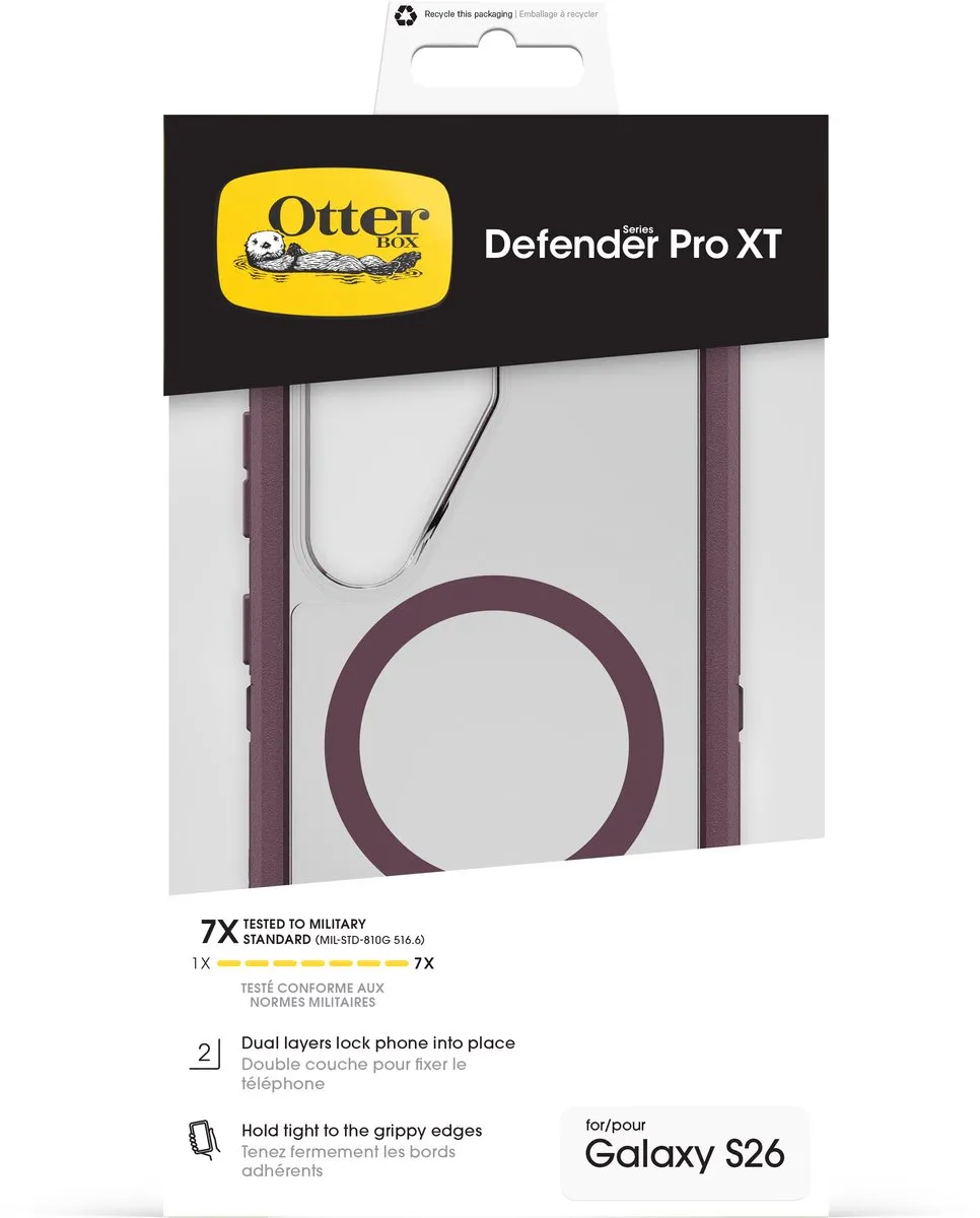 OtterBox Defender Pro XT Clear Series Samsung Galaxy S26 - Paars/Transparant