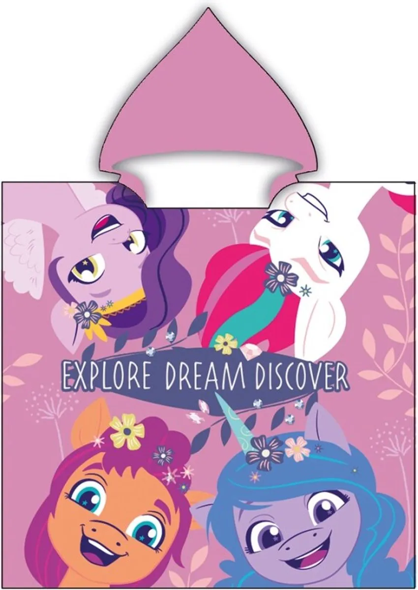 My Little Pony Badponcho - Roze - 110x55cm