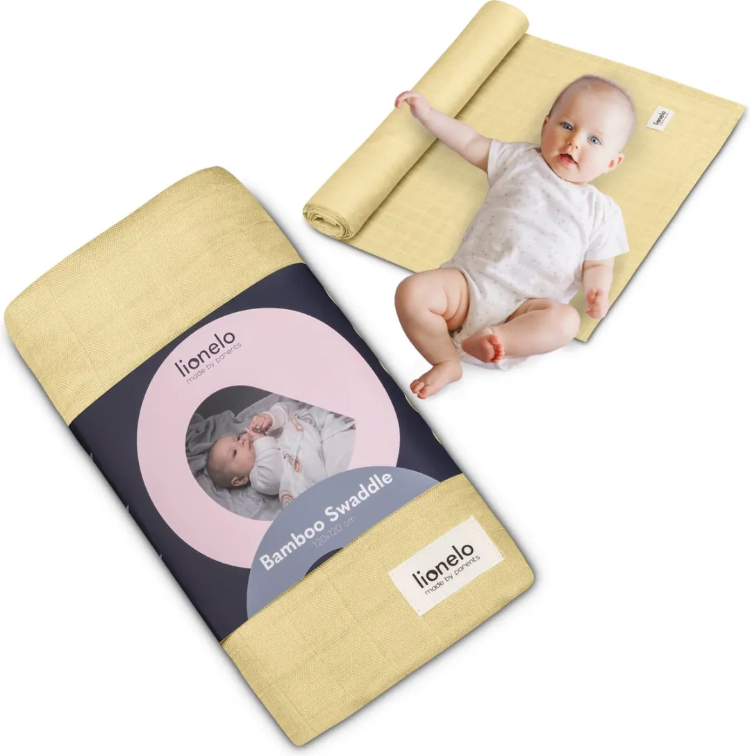 Lionelo Bamboo Swaddle Inbakerdoek 120x120cm - Beige