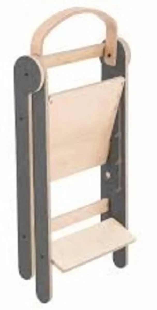 Mamatoyz Houten Leertoren Opvouwbaar - Montessori - Naturel met grijs