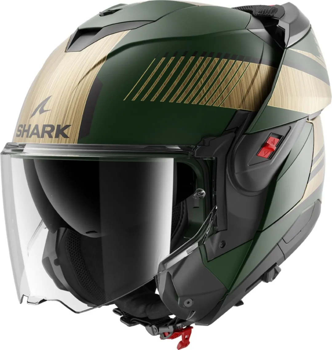 Shark Oxo Systeemhelm - Mat Groen/Goud - Maat S