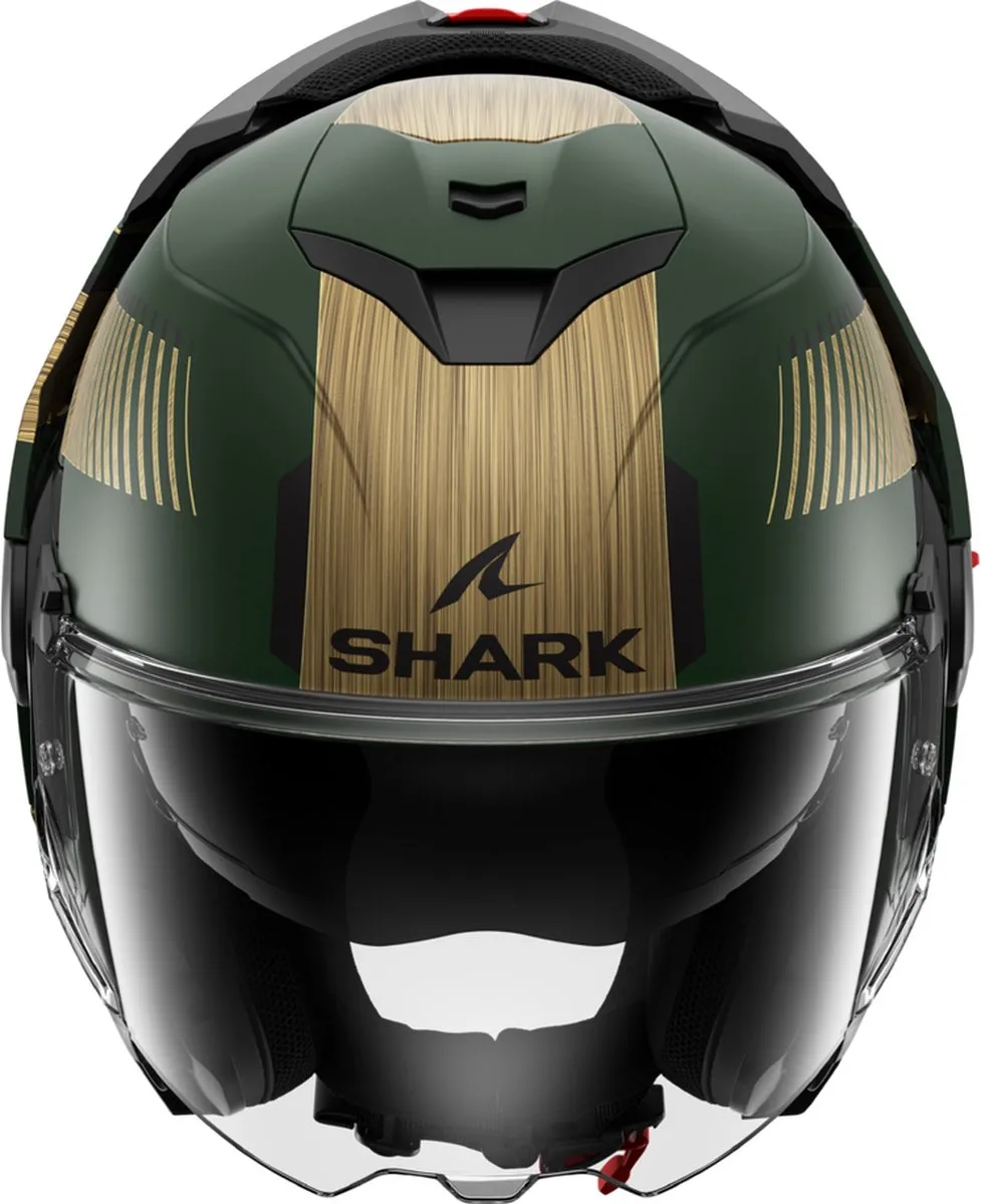 Shark Oxo Systeemhelm - Mat Groen/Goud - Maat S