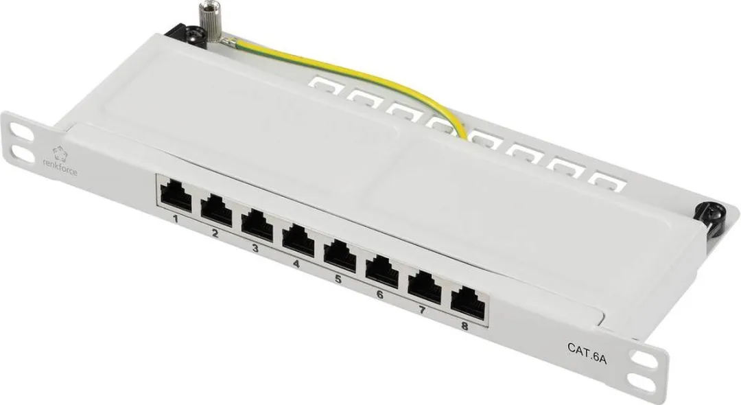 Renkforce RF-4996630 Patchpaneel 8 Poorten CAT 6A