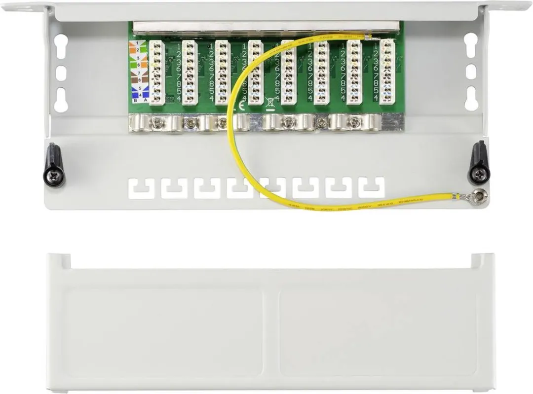 Renkforce RF-4996630 Patchpaneel 8 Poorten CAT 6A - Grijs