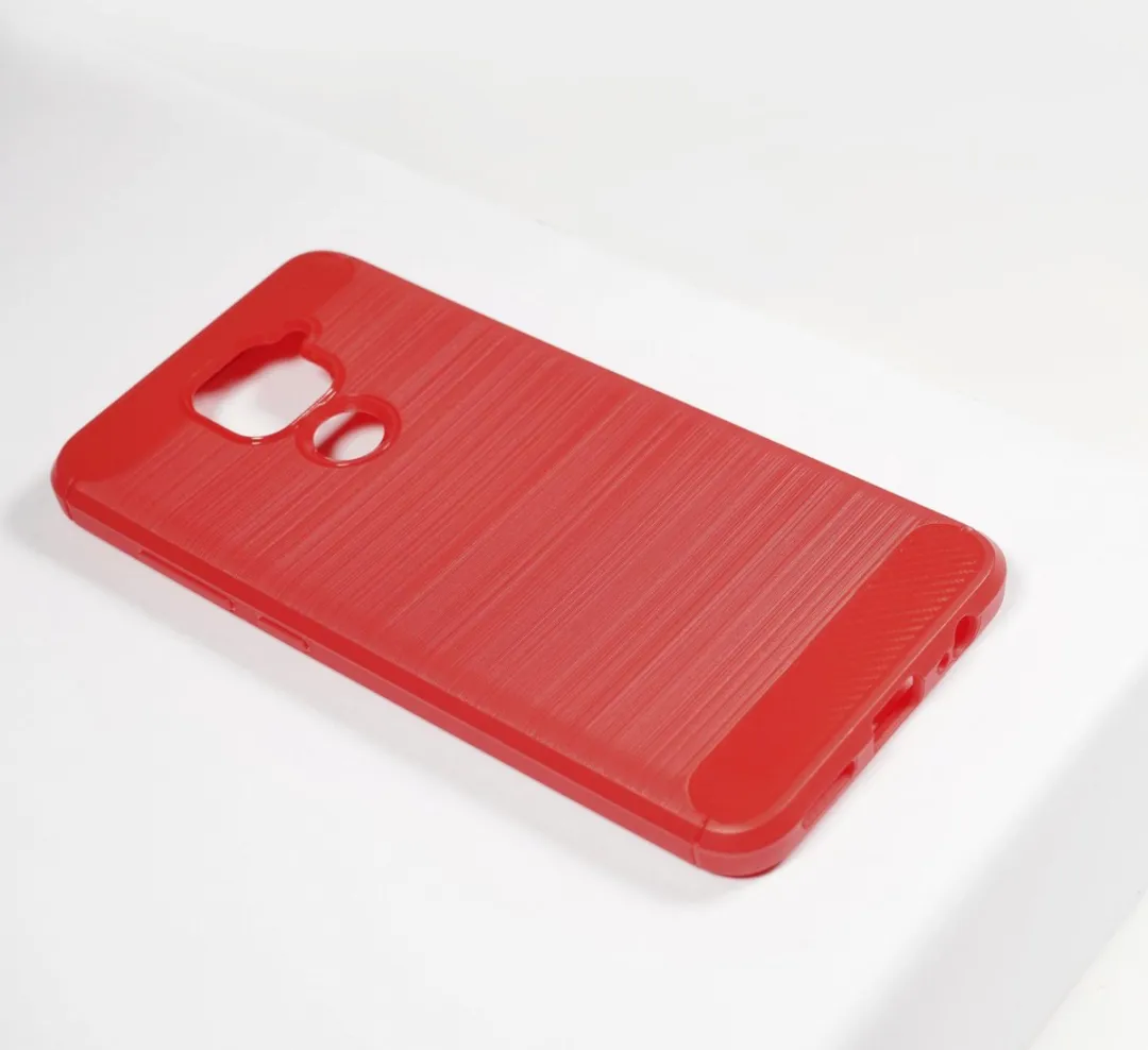 BMAX Carbon Hoesje Xiaomi Redmi Note 9 - Rood