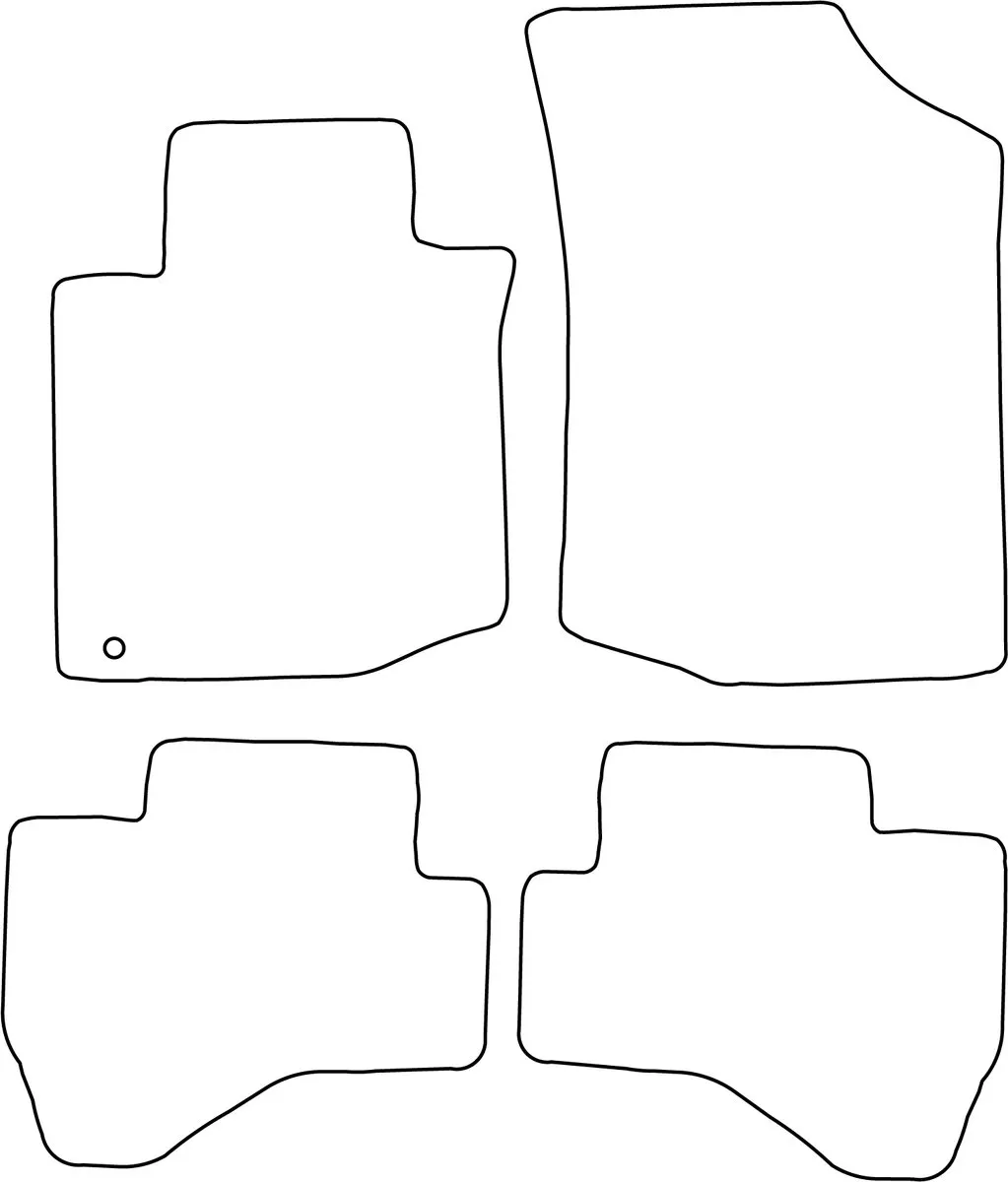 Toyota Aygo I Veloursmatten - 4 Stuks Zwart