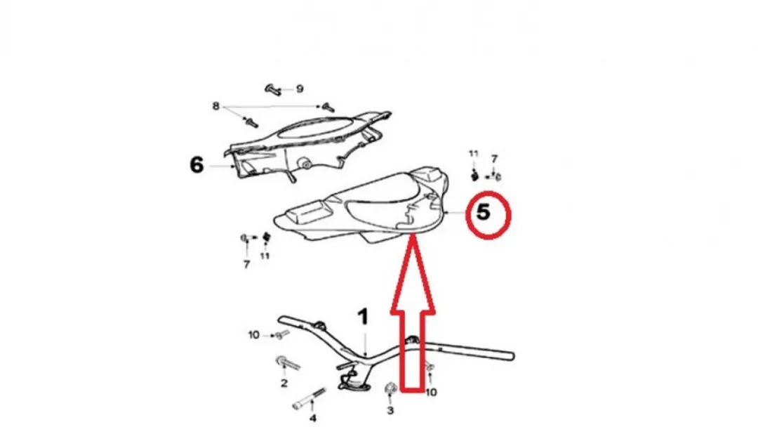 Peugeot Couvre Guidon Scooter 50 V-Clic 802317NK