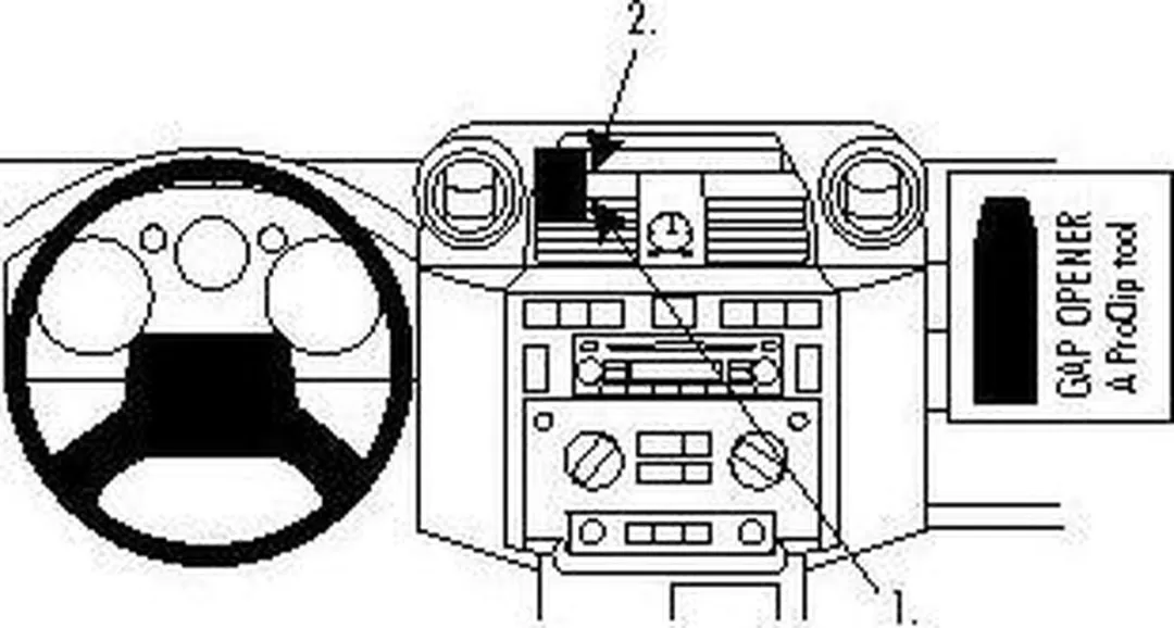 Brodit ProClip Land Rover Defender 2007-2016 Center Mount 854077 - Zwart - afbeelding 6 van 6