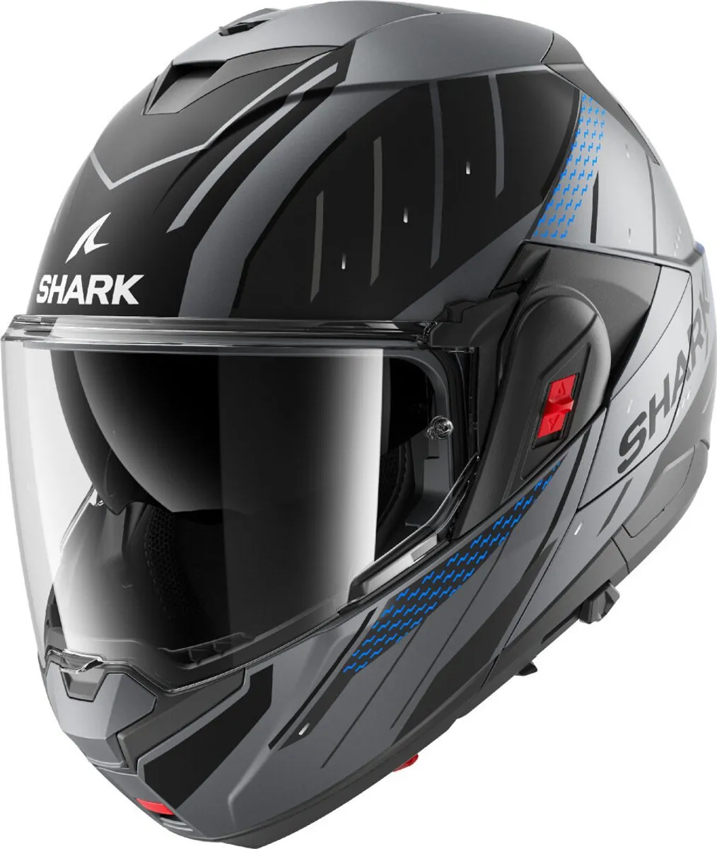 Shark Oxo Rydger Mat Antraciet/Zwart ABK Systeemhelm