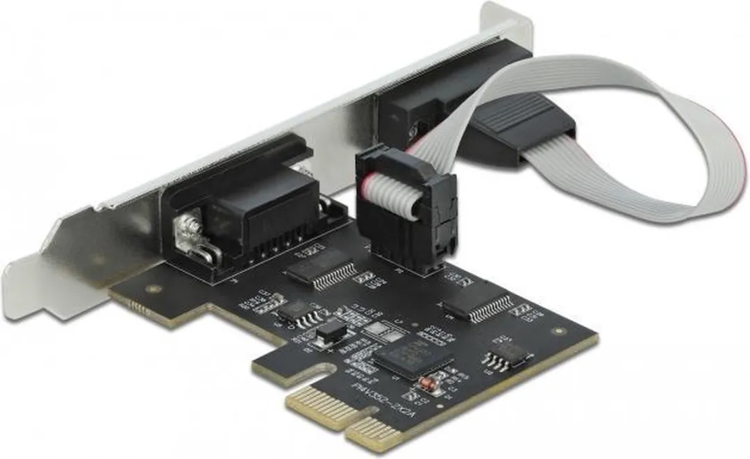 Delock PCI Express Kaart 2x RS-232 - Zilver