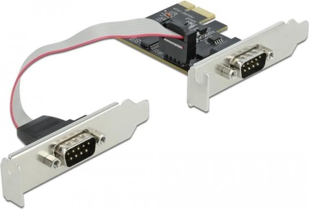 Delock PCI Express Kaart 2x RS-232 - Zilver