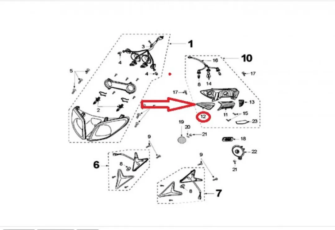 Peugeot Cabochon Richtingaanwijzer Sum Up 125