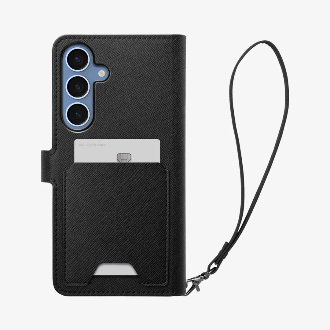 Spigen Wallet S Plus Book Case Portemonnee - 3 Pasjes - Zwart