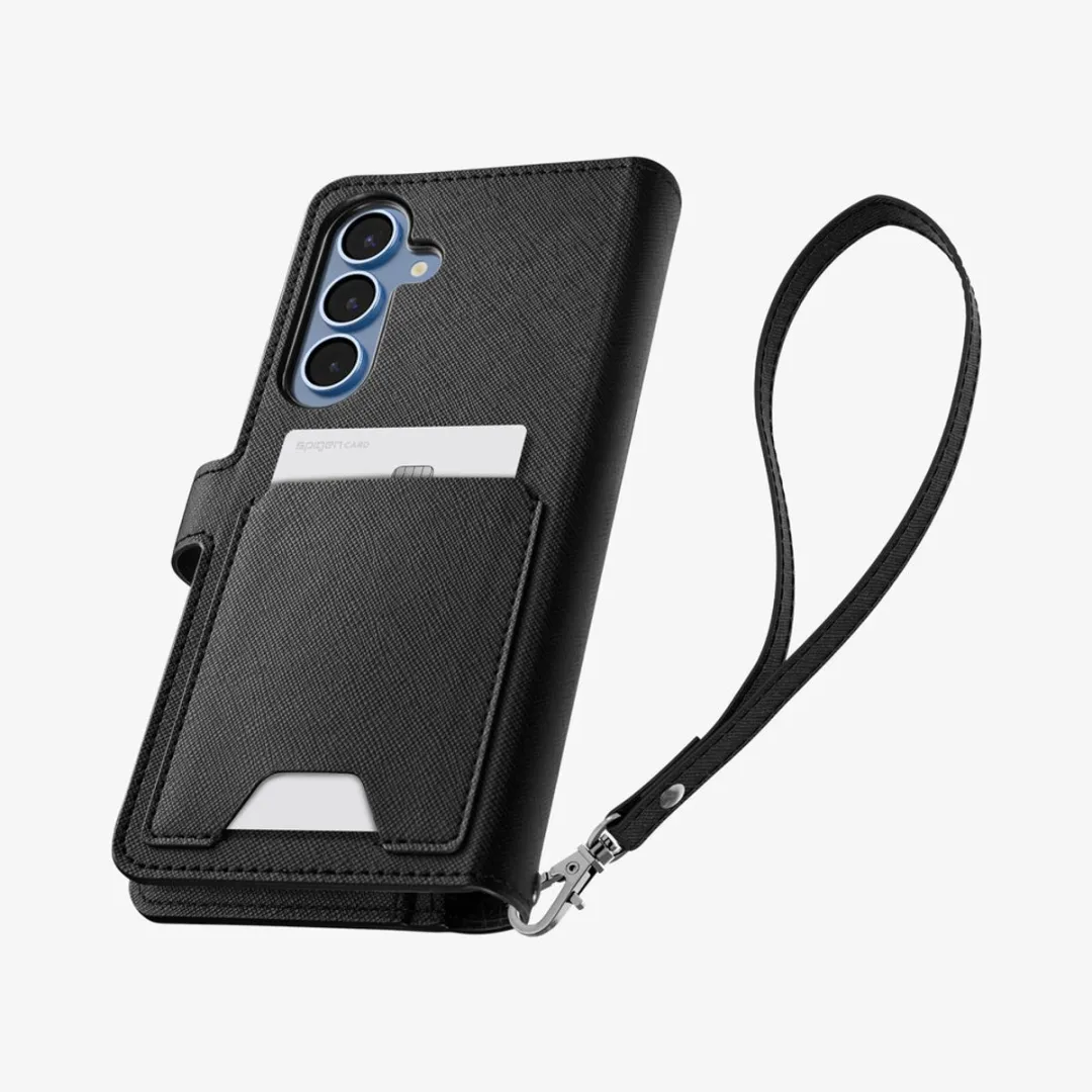 Spigen Wallet S Plus Book Case Portemonnee - 3 Pasjes - Zwart