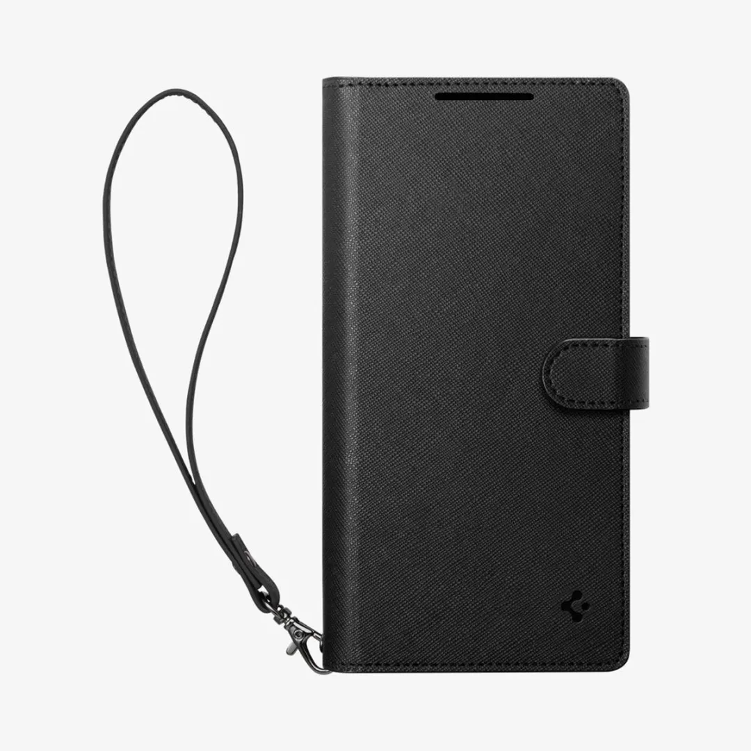 Spigen Wallet S Plus Book Case Portemonnee - 3 Pasjes - Zwart