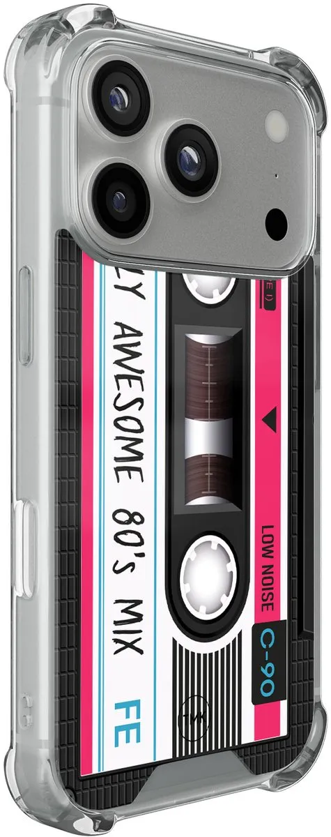 Casevibes Shockproof iPhone 17 Pro Hoesje A/i17P/S/009 - Transparant Zwart