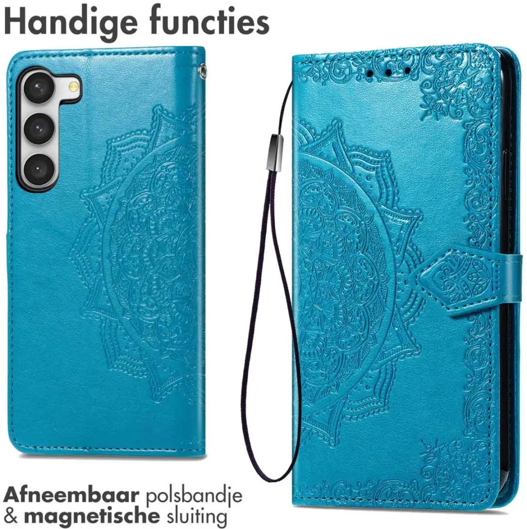Imoshion Mandala Bookcase Hoesje Samsung Galaxy S23 - Turquoise