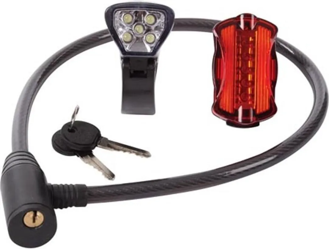 Velleman Fietsverlichting & Kabelslot Set