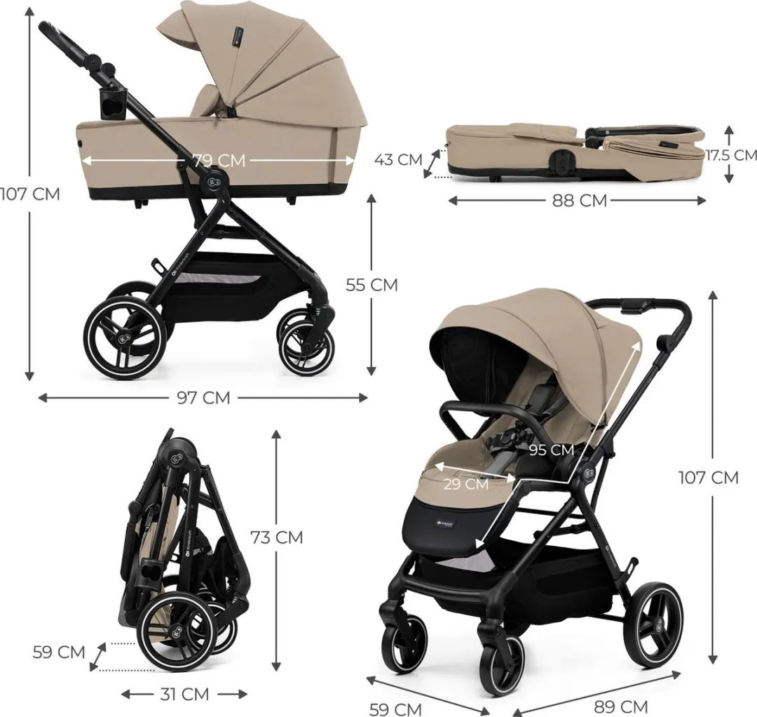 KinderKraft YOXI 2-in-1 Kinderwagen Beige