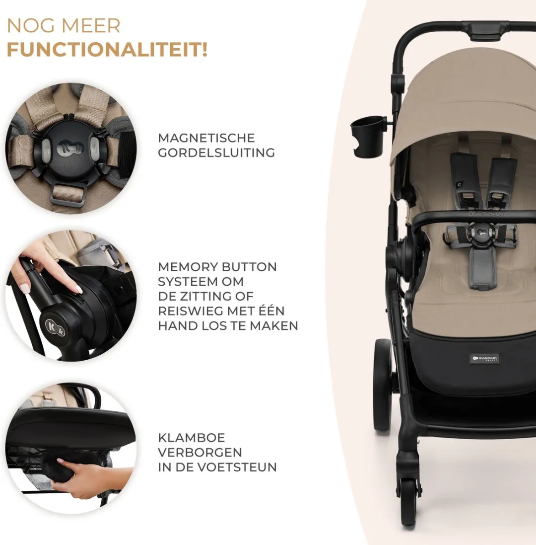 KinderKraft YOXI 2-in-1 Kinderwagen Beige