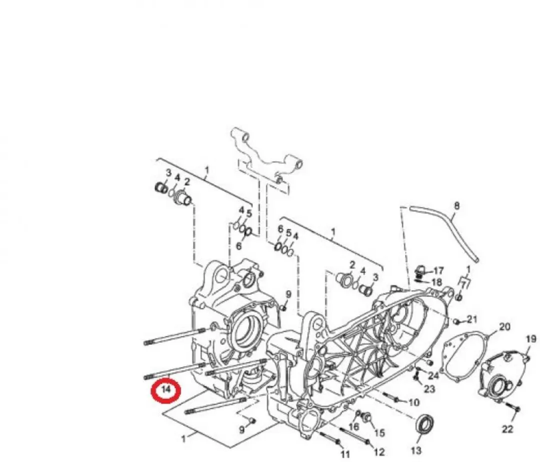 Yamaha 125 X-Max Cilindergoedje 90116-08021-00