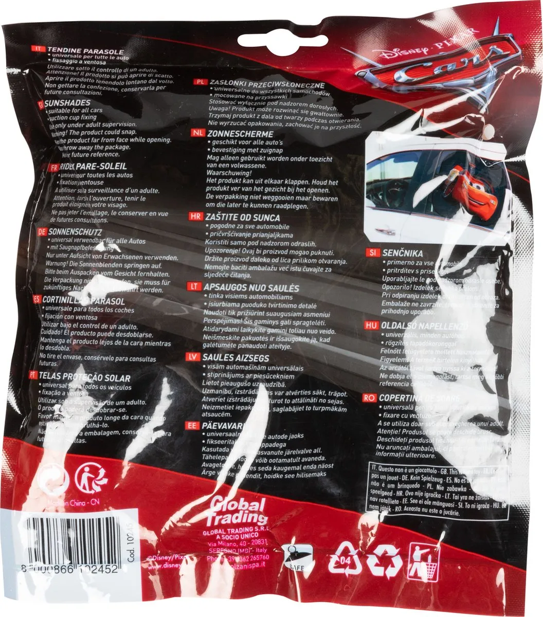 Disney Cars Pop Up Zonneschermen - 2 Stuks - Rood