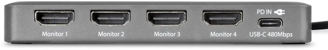 Startech QUAD-USB-HDMI-ADAPT Laptop Dock - Grijs