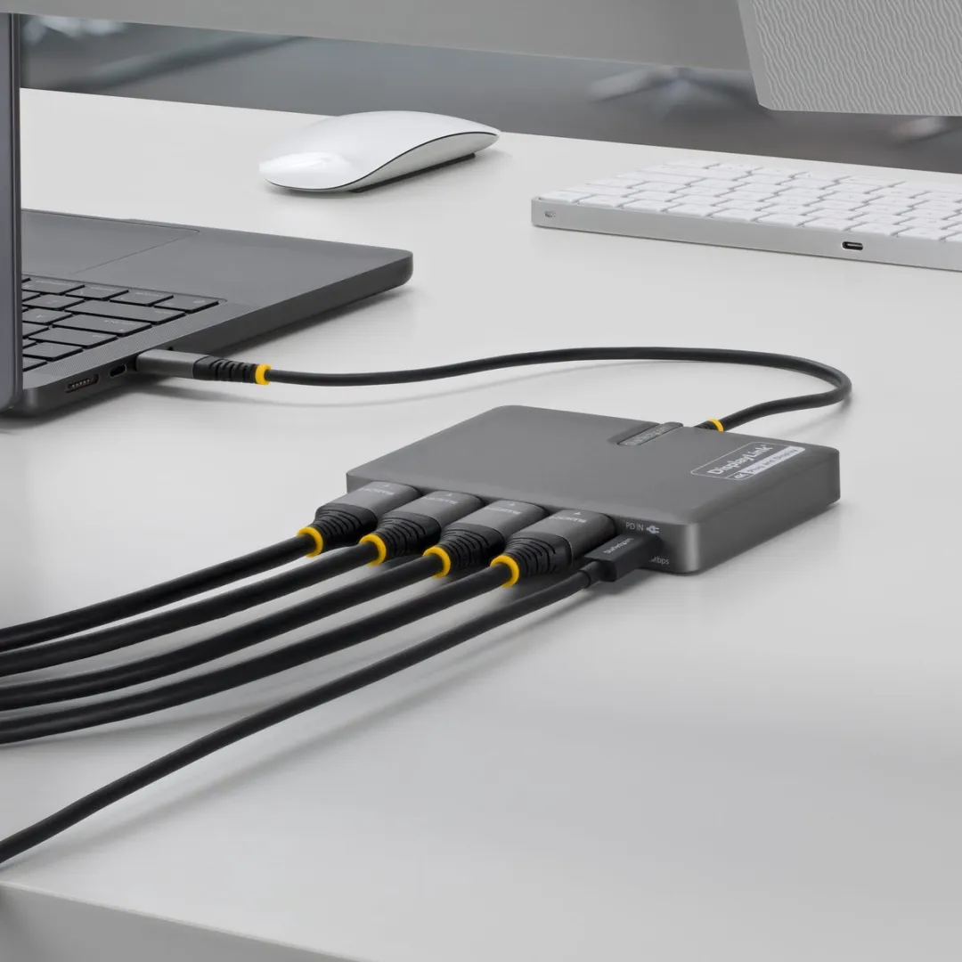Startech QUAD-USB-HDMI-ADAPT Laptop Dock - Grijs