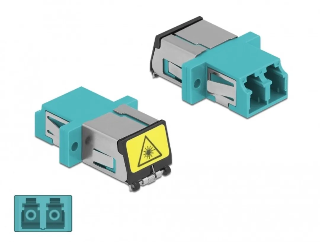 Delock Optische Vezelkoppeling Flip LC Duplex Aqua