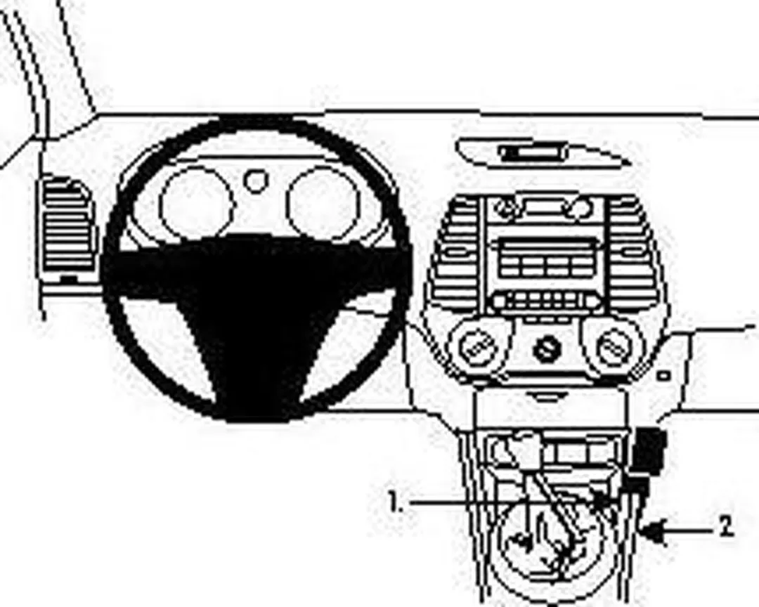 Brodit ProClip 834289 Consolehouder Hyundai i20 2009-2014 - Zwart