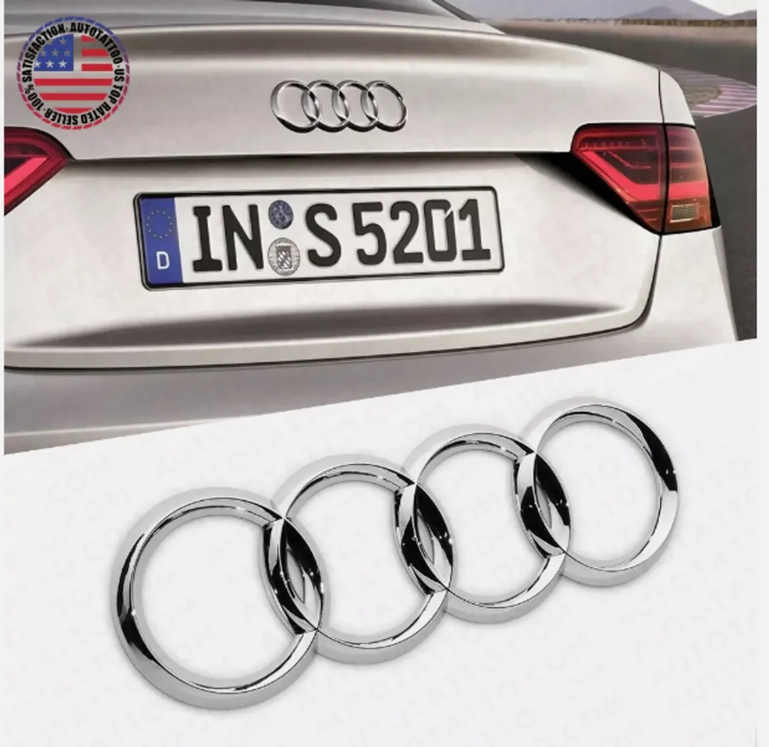 Audi Logo Chrome Embleem Kofferbak 202mm