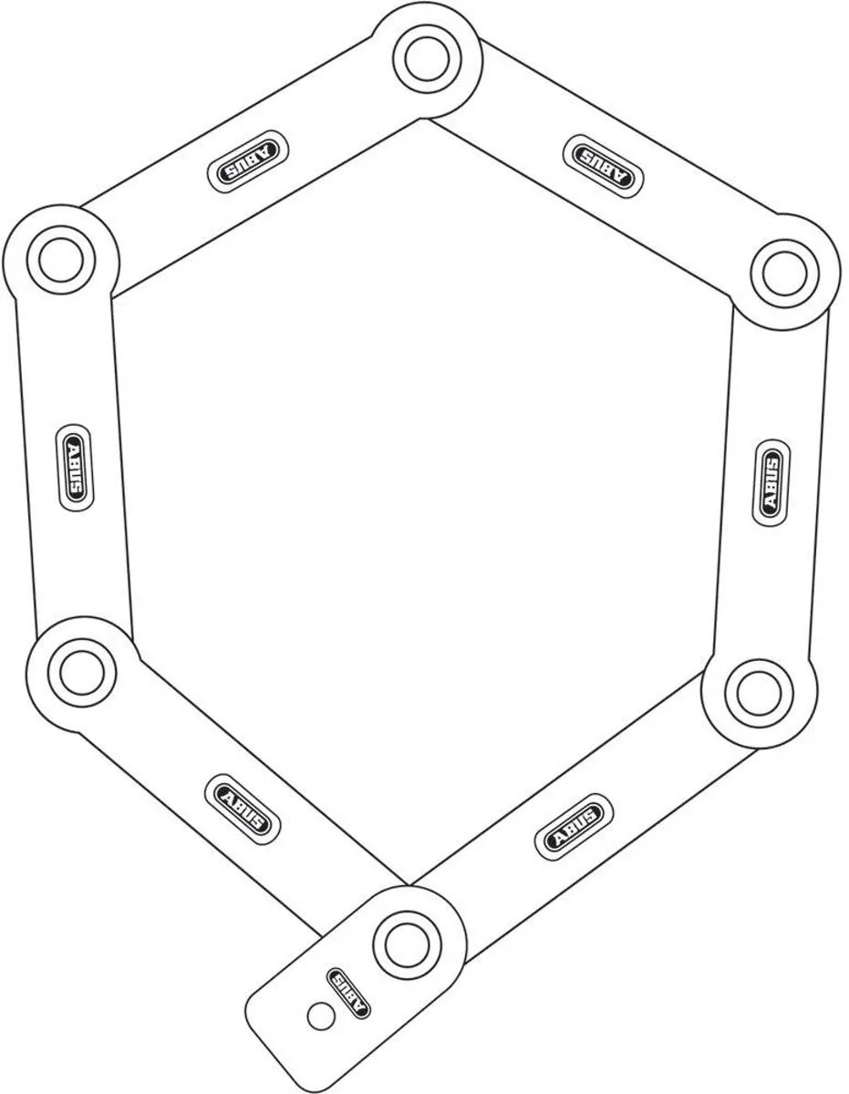 ABUS Bordo Granit X-plus 6500 Vouwslot 110cm - Zwart