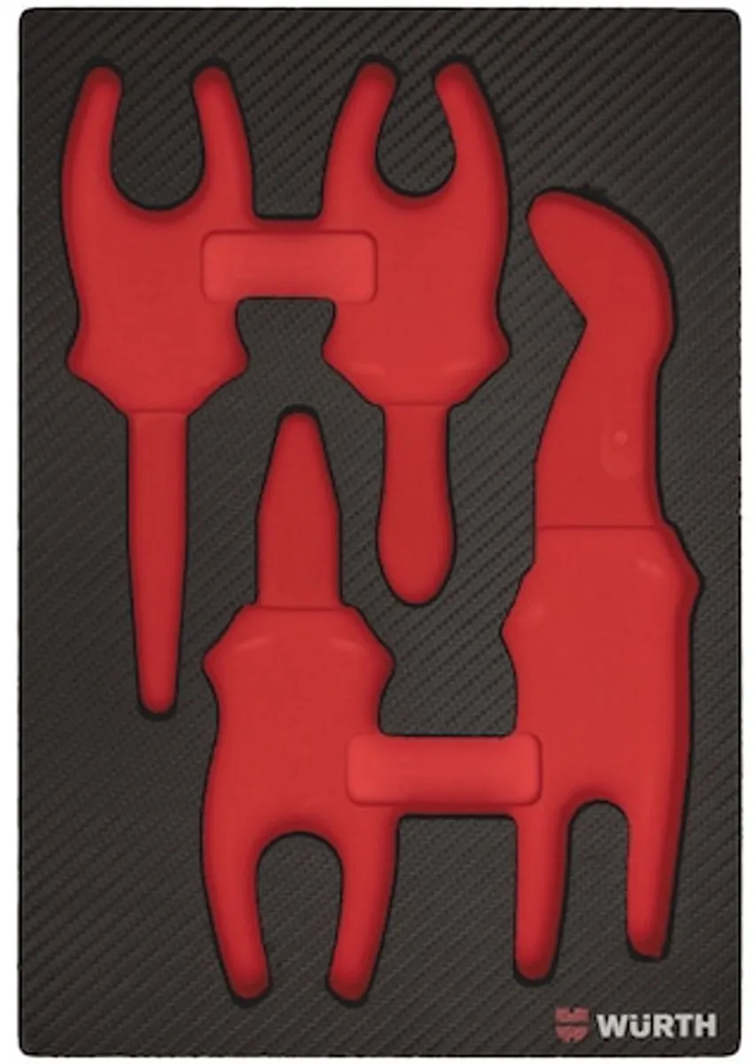 Würth Systeeminlay 4.4.1 Tang - Zwart/Rood