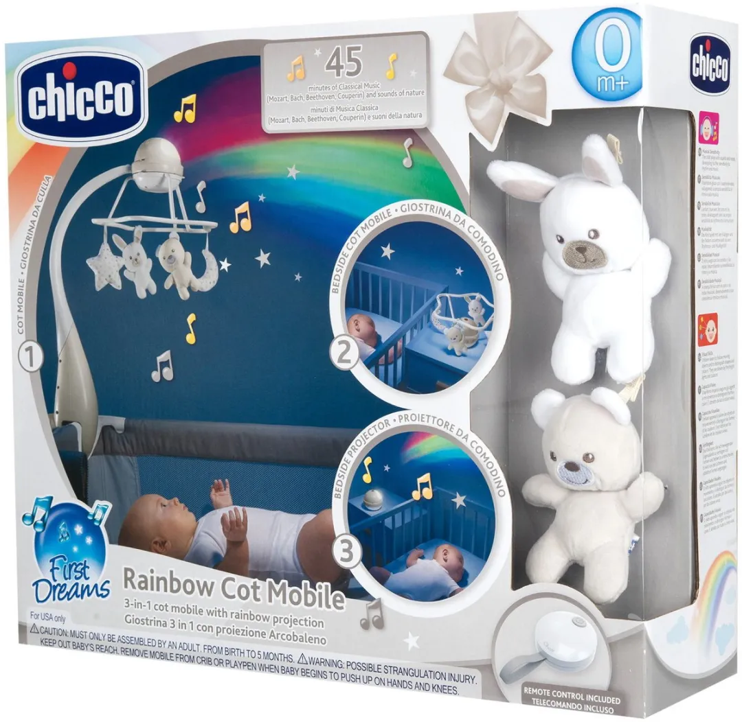 Chicco Regenboog Neutral Muziekmobiel 11041000000 - Beige/Wit