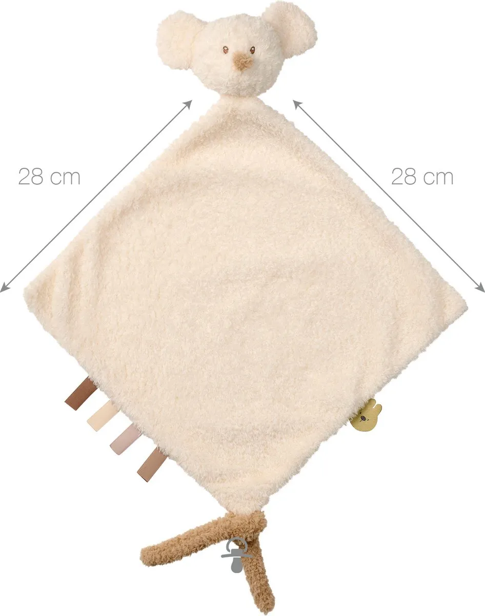 Nattou Teddy Maxi Knuffeldoekje Muis 35cm Ecru